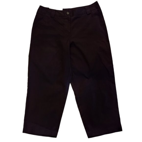 White Stag Black Soot Capris Size 6 NWT - Picture 1 of 5